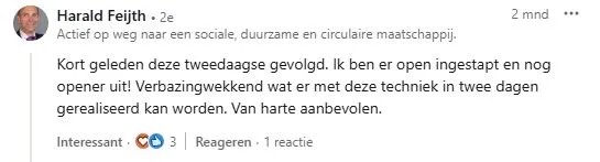 Reactie van Frederique van der Heijde over Be More You